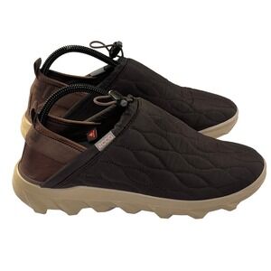 ECCO MX Q-Slip Shoes Womens 9-9.5/40 Shale Quilted Slip On Water Resistant Mules